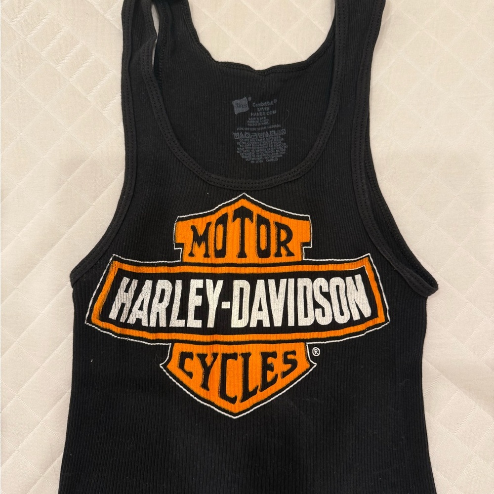 Edgy / vintage Harley-Davidson tank top (Hanes cotton tank)